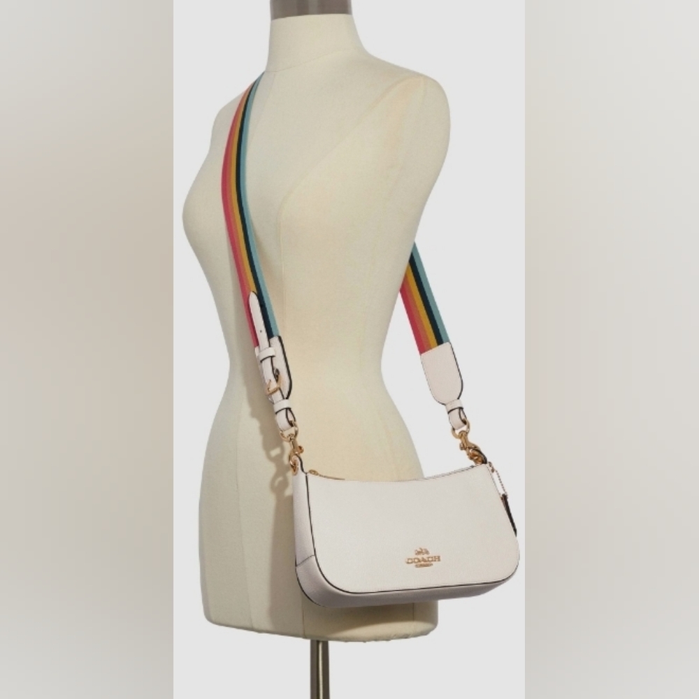 NWOT Coach Jess Baguette Rainbow Strap 🌈
